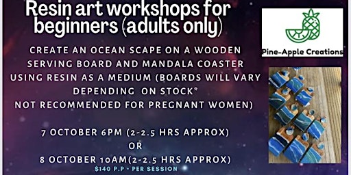 HORSHAM (kids and adults resin and acrylic pouring workshops 7/8 OCT)