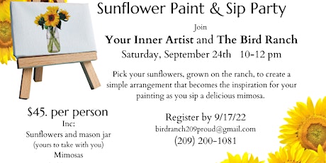 Sunflower Sip and Paint Party
