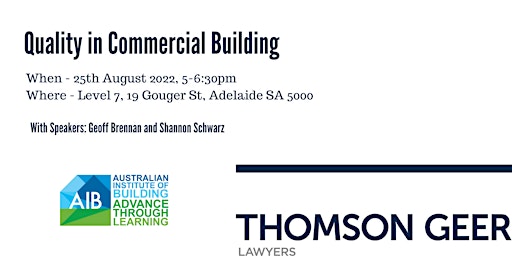 SA AIB Chapter: Quality in Commercial Building Event.