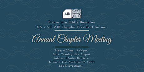 AIB SA - NT Chapter Event -  ANNUAL CHAPTER MEETING