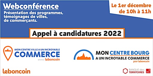Webconférence - Appel à candidatures MCVAIC / MCBAIC 2023