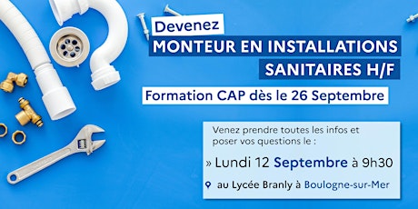CAP MONTEUR EN INSTALLATIONS SANITAIRES - Réunion d’Informations – Boulogne