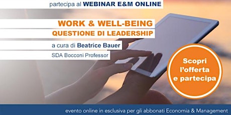 WORK & WELL-BEING: QUESTIONE DI LEADERSHIP