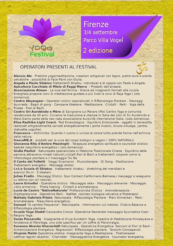 Immagine Festival dello Yoga Firenze