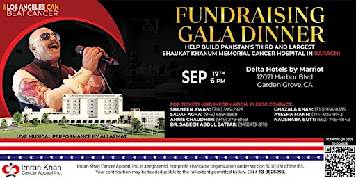 Shaukat Khanum Fundraising Gala Dinner in Los Angeles, USA