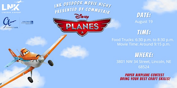 LNK Outdoor Movie: Disney's Planes brought to you by CommutAir