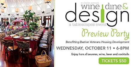 Wine, Dine, & Design Presented by Bryan Subaru and IBERIABANK- Preview Party primary image