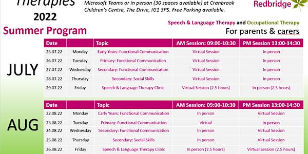 Speech & Language Therapy Clinic VIRTUAL