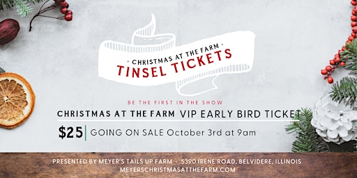 TINSEL TICKET for Christmas at the Farm 2022