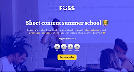 Short content summer school - Ticket for guide practical sessions - Day 2&4