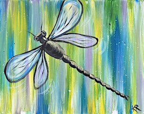Paint and sip event, "Dragonfly Dreams" in Greenwood