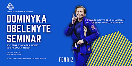 BJJ Seminar with world champion Dominyka Obelenyte at Gracie Academy Berlin