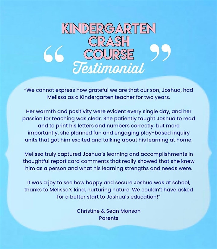 Kindergarten Crash Course: Recording image