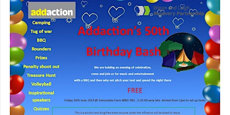 Addaction's 50th Birthday Wigan primary image