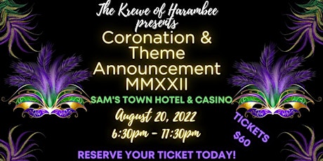 Krewe of Harambee  Theme Announcement and Coronation of King and Queen XXII