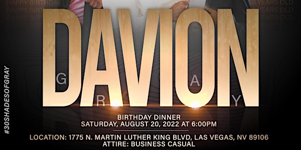 Davion Gray 30th Birthday Dinner Celebration
