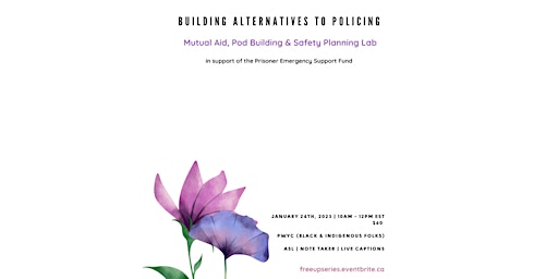 Building Alternatives to Policing: Mutual Aid & Safety Planning