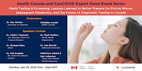 Health Canada and CanCOVID’s Expert Panel Event Series