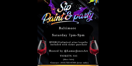 Sip and Paint Party Saturday Night | Baltimore