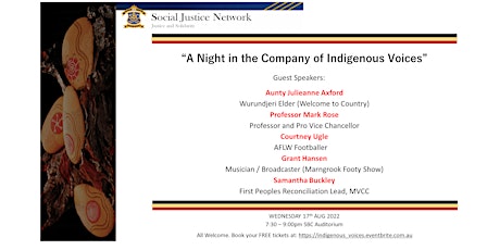 A Night in the Company  of Indigenous Voices