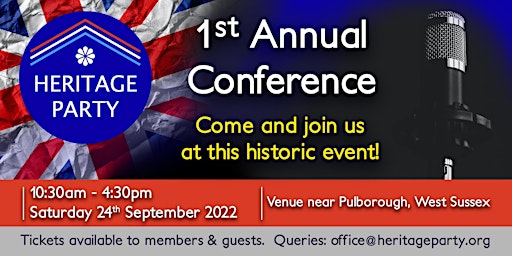 Heritage Party Conference 2022
