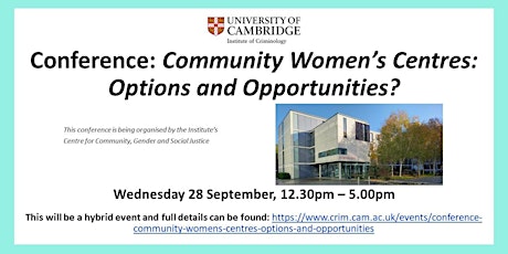 Conference: 'Community Women’s Centres: Options and Opportunities?'