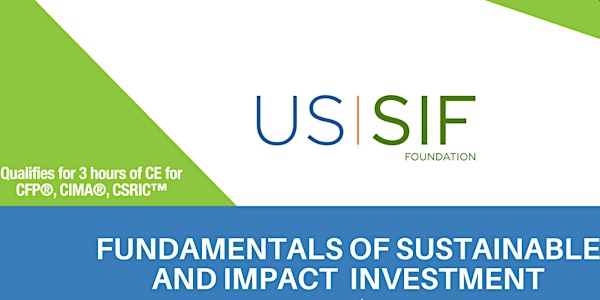 US SIF Virtual Training: Fundamentals of Sustainable and Impact Investment