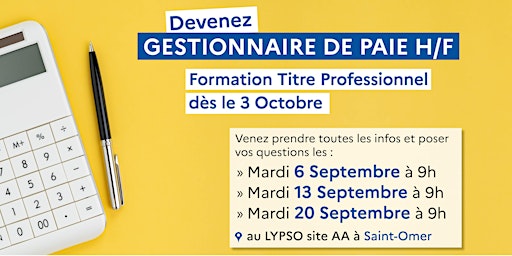 TP GESTIONNAIRE DE PAIE - Réunion d’Informations – Saint-Omer