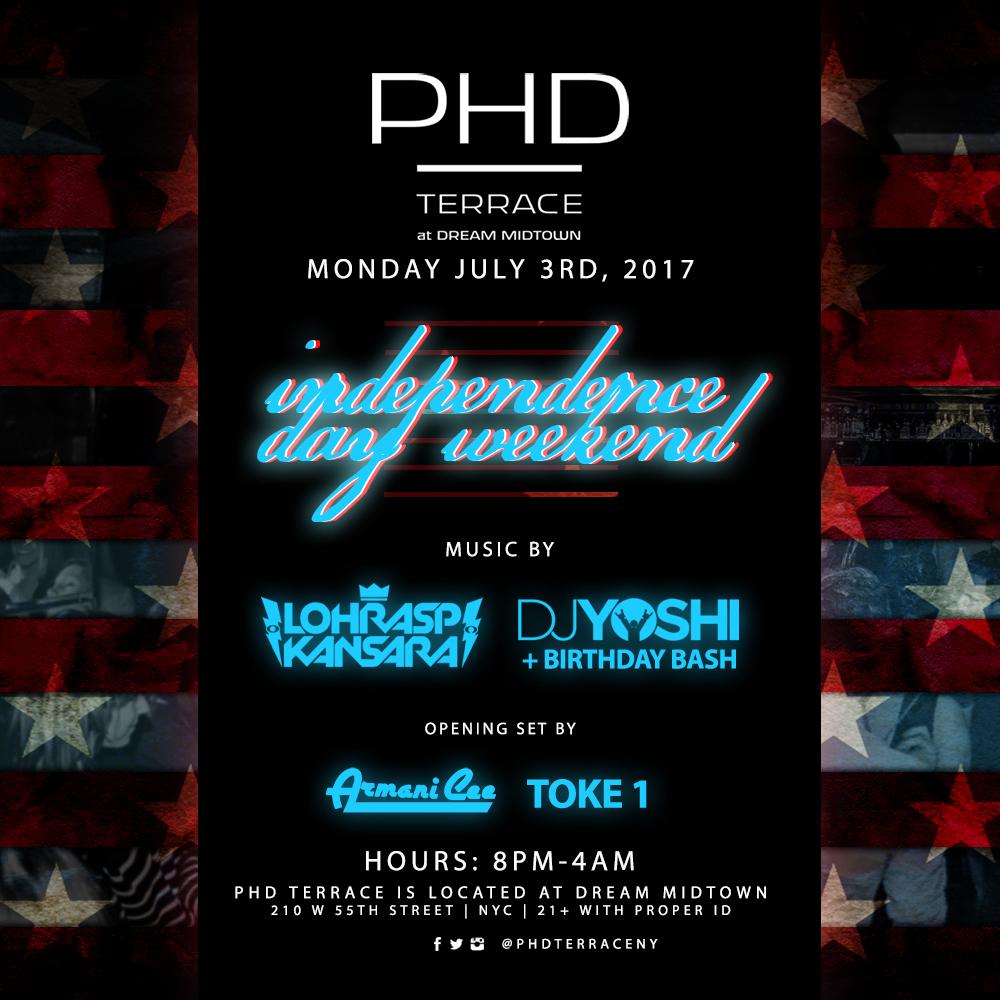 PHD Independence Day Bash July 3