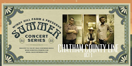 Chatham County Line in Concert at Windy Hill Oct. 1