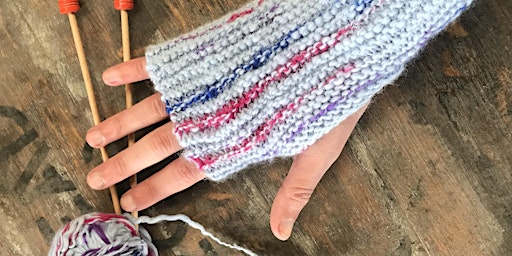 Knit Fingerless Mittens for beginners.