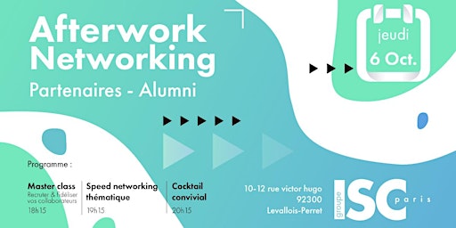 Afterwork networking Partenaires et Alumni ISC Paris