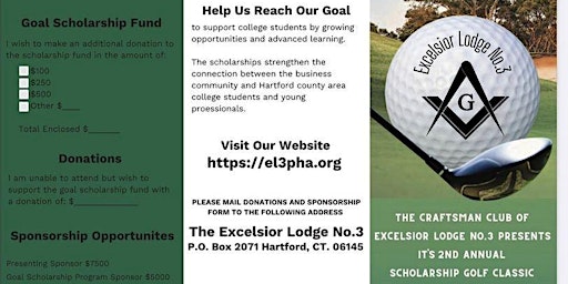 2nd Annual Excelsior Lodge No.3 Scholarship Golf Classis