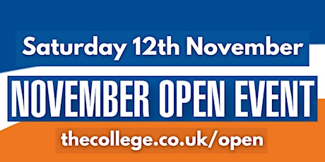 Saturday November College Open Event 2022 - Bournemouth