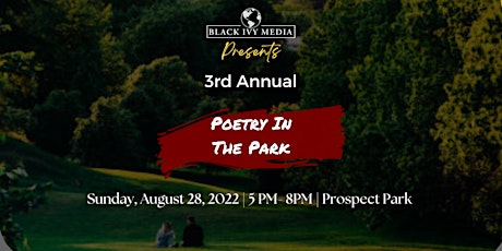 3rd Annual, Poetry In The Park
