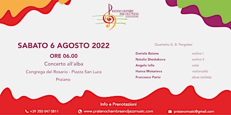 Praiano Chambre and Jazz Music - Concerto all'alba