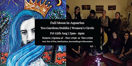 Full Moon In Aquarius | In-Person Women's Circle | Tarot | Tea | Journal