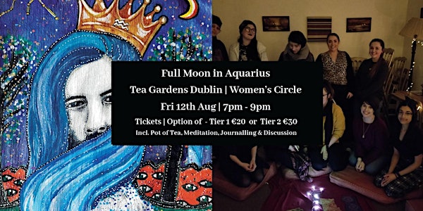 Full Moon In Aquarius | In-Person Women's Circle | Tarot | Tea | Journal