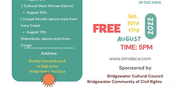 African Dance in the Park Summer Event in Bridgewater