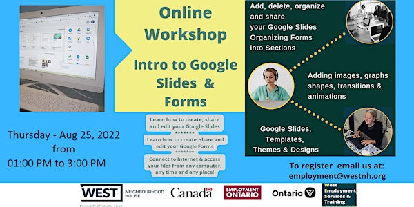 Intro to Google Forms & Slides  - online Workshop