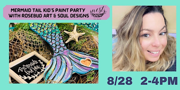 Mermaid Tail Kid's Paint Party with Rosebud Art & Soul Designs