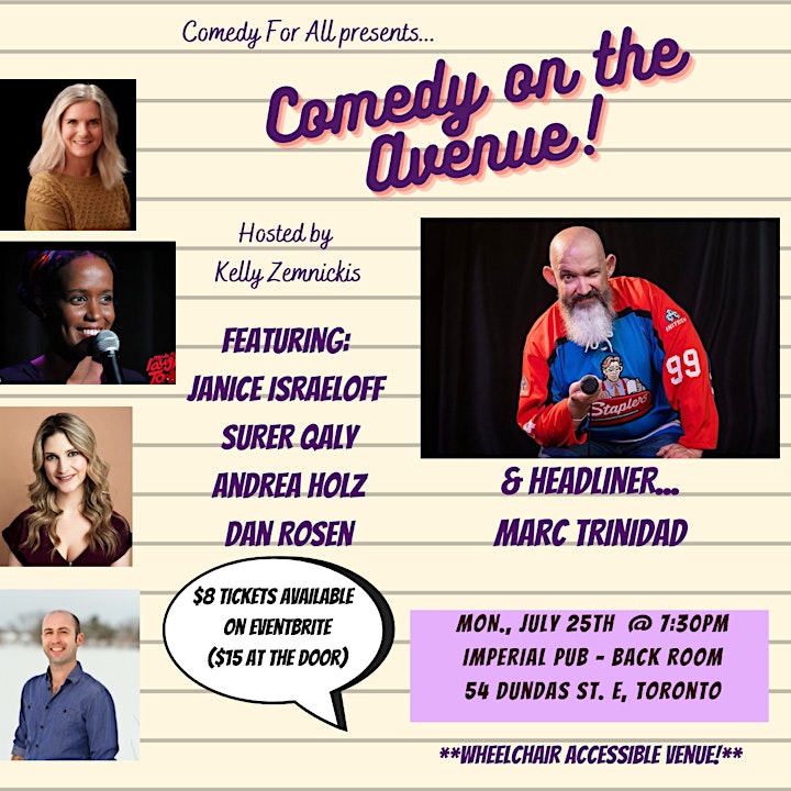 Comedy on the Avenue- July 25th show! image