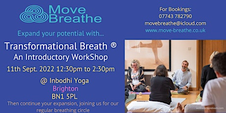 Transformational Breath ® WorkShop @ Inbodhi Yoga, BRIGHTON
