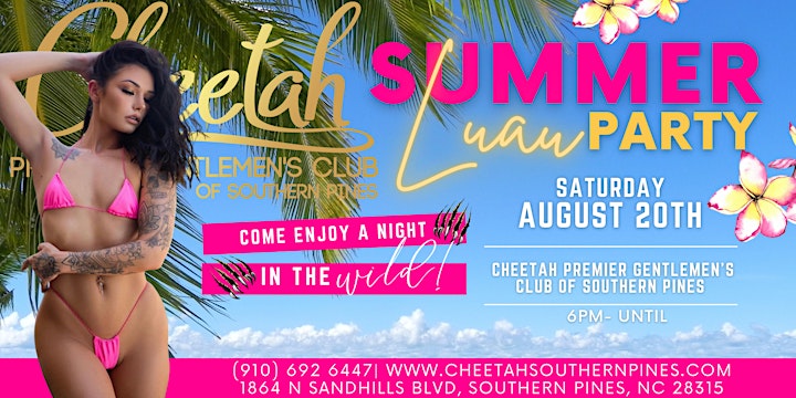 Sexy Summer Luau Party @Cheetah Premier Gentleman's Club of Southern Pines! image