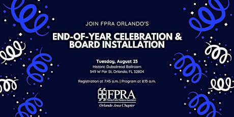 FPRA Orlando's 2022 End-of-Year Celebration & Board Installation