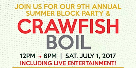 Harold & Belle's 9th Annual Block Party & Crawfish Boil primary image