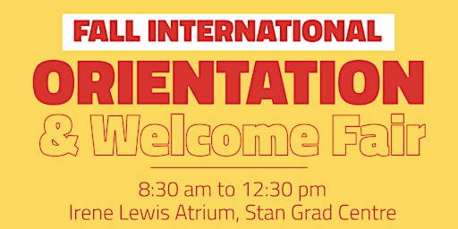 Morning Session: Fall International Orientation & Welcome Fair