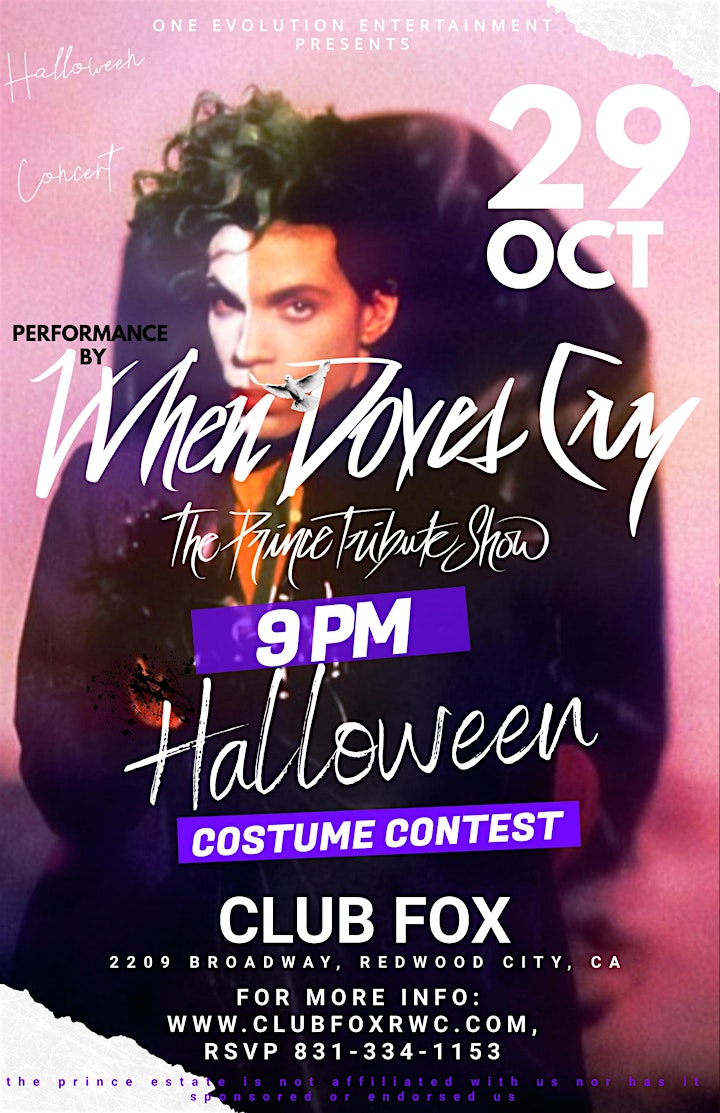 WHEN DOVES CRY - The Prince Tribute Halloween Show image