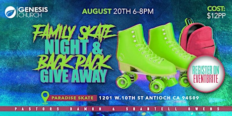 Family Skate Night & Backpack Giveaway
