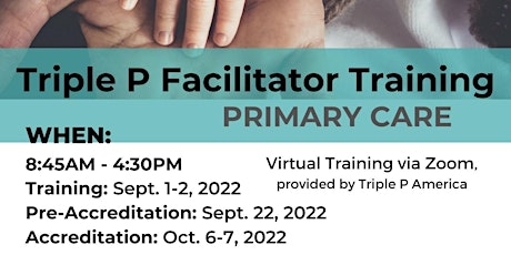 Triple P Primary Care Facilitator Training [Sept. 1-2, 2022]